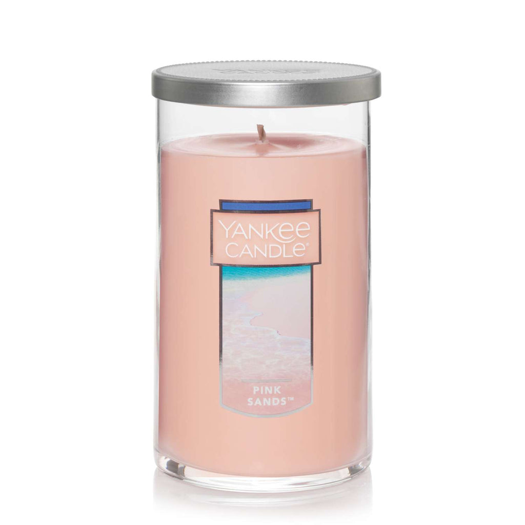  Yankee Candle Pink Pink Sands Scent Medium Pillar Candle 12 Oz