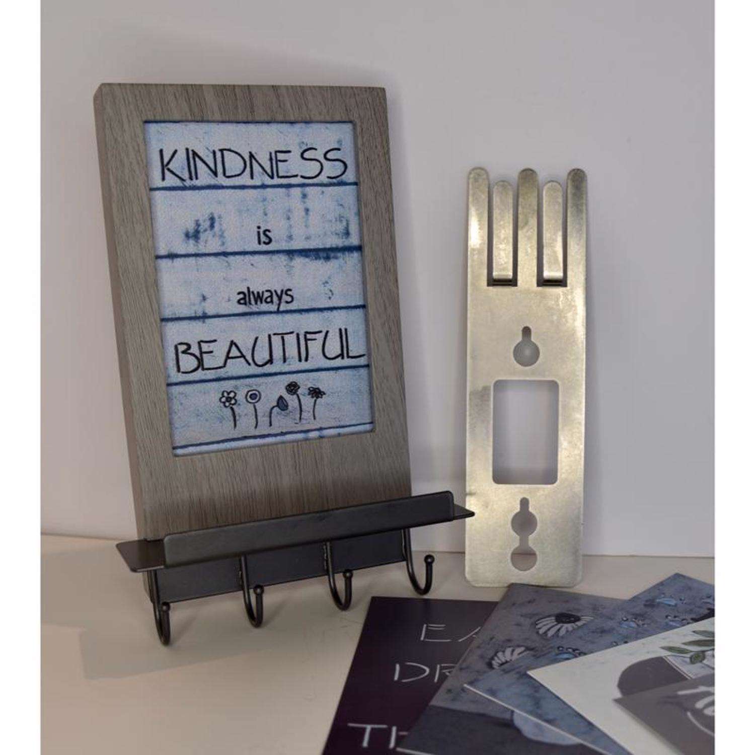  Hi-Jack 11 In. H X 3.5 In. W X 6.25 In. L Gray Metal/Wood Decor/Frame/Key Holder