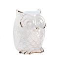  Accent Plus Crackle Owl 6.5 In. H X 4.75 In. W X 4.625 In. L White Ceramic Statue