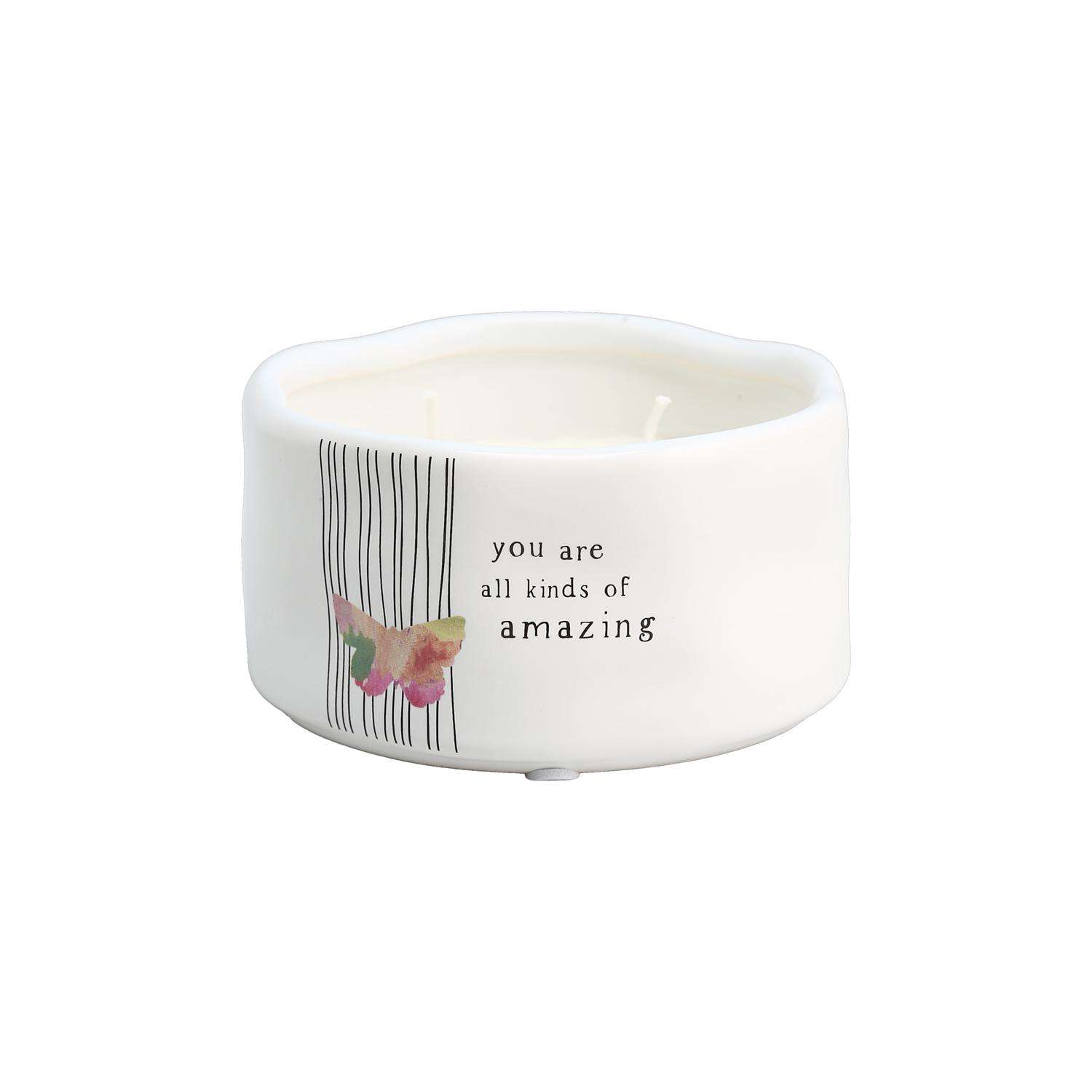  Pavilion Celebrating You Black/White Tranquility Scent Candle 8 Oz