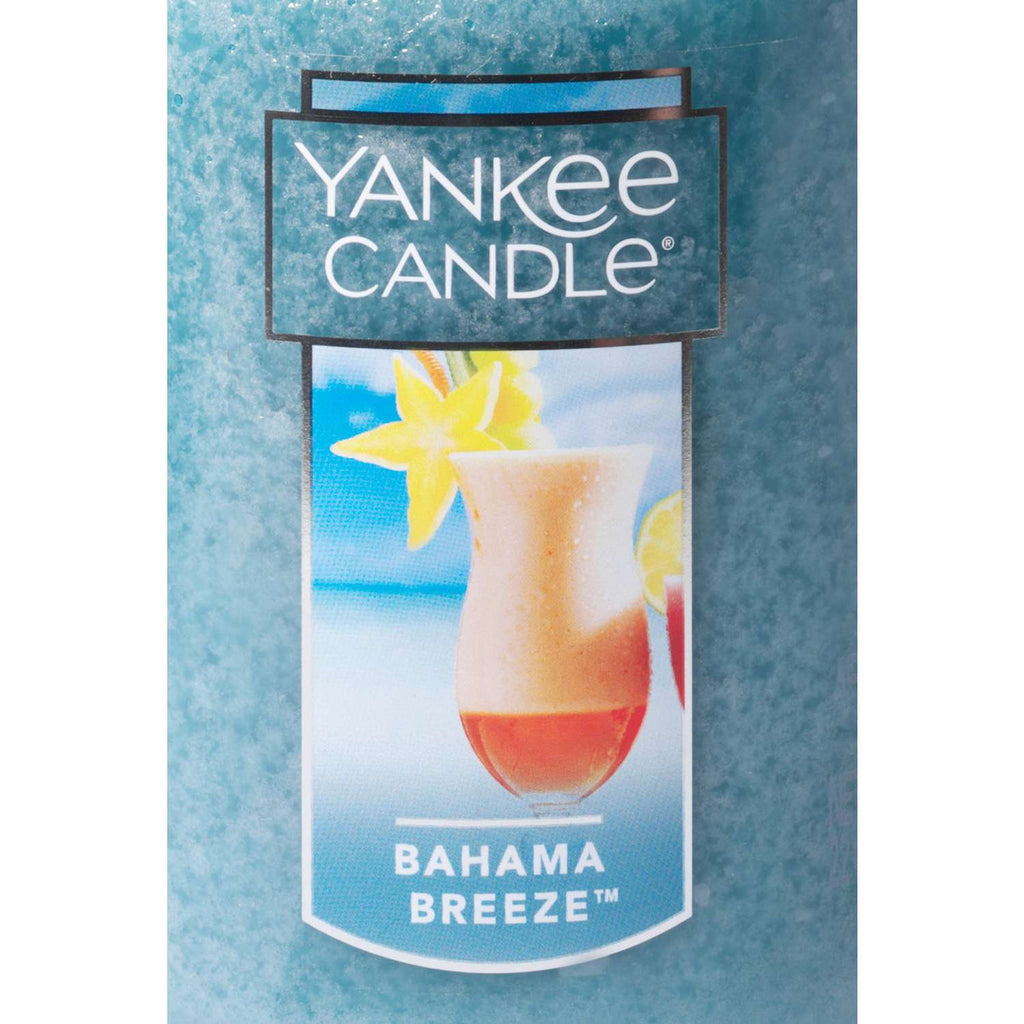  Yankee Candle Blue/Clear Bahama Breeze Scent Original Candle Jar 22 Oz