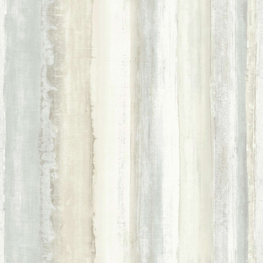  RoomMates 20.5 In. W X 16.5 Ft. L Watercolor Stripe Tan Vinyl Peel And Stick Wallpaper