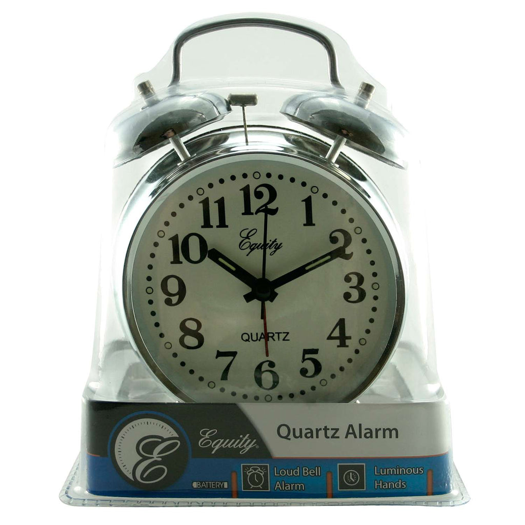  La Crosse Technology Equity 2.25 In. Silver Alarm Clock Analog Battery Operated