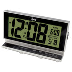  La Crosse Technology Equity 3.66 In. Silver Alarm Clock LCD Battery Operated