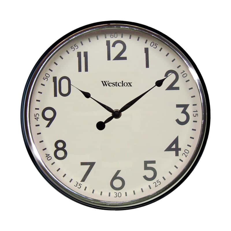  Westclox 12 In. L X 12 In. W Indoor Analog Wall Clock Glass Black