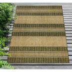  Liora Manne 4.83 Ft. W X 7.5 Ft. L Green Stripe Polypropylene Accent Rug