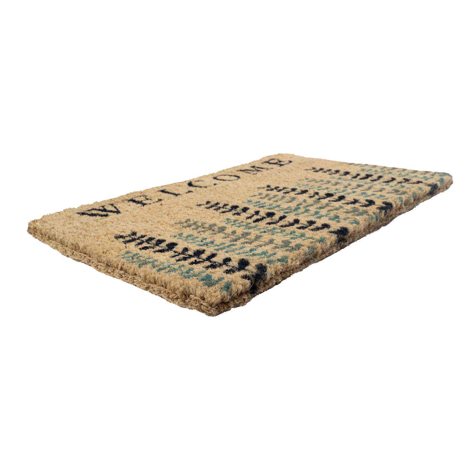  Entryways 30 In. W X 18 In. L Blue Eucalyptus Coir Door Mat