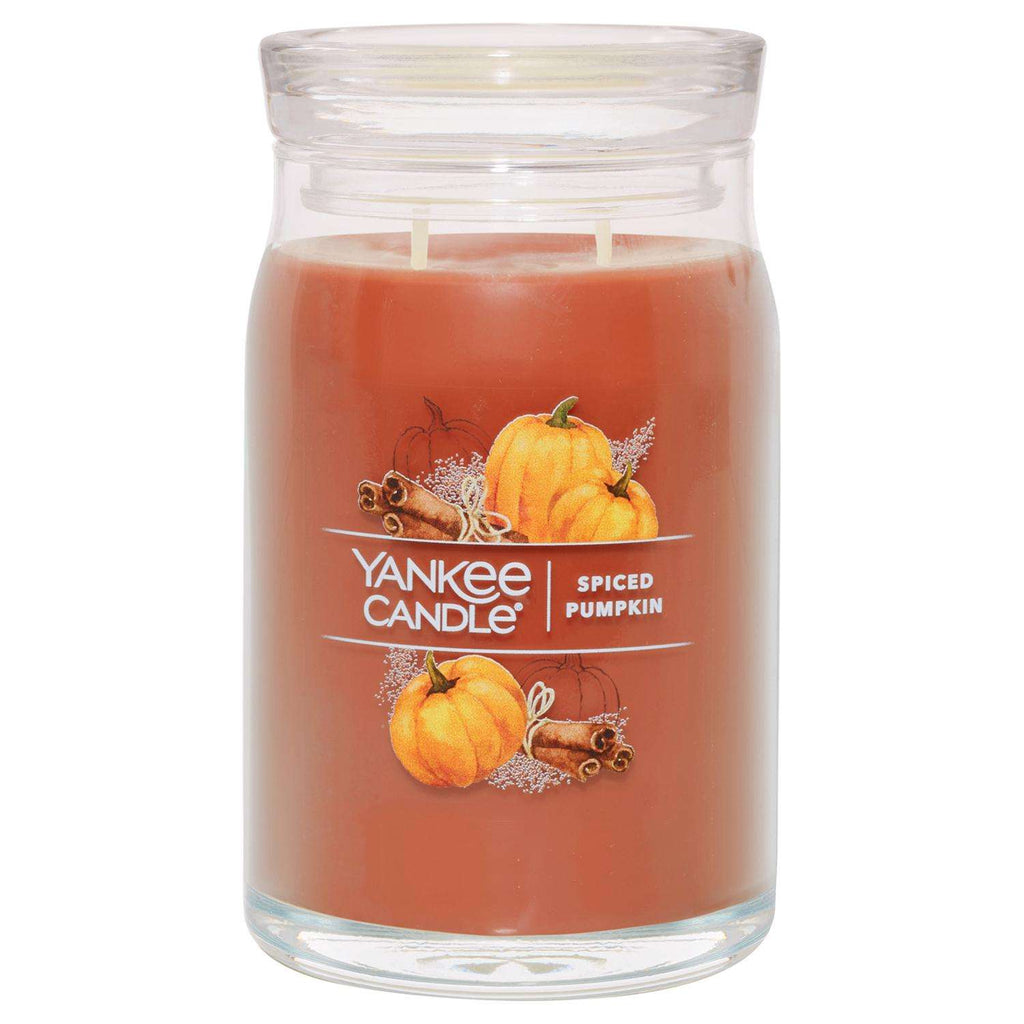  Yankee Candle Signature Orange Spiced Pumpkin Scent Candle Jar 20 Oz