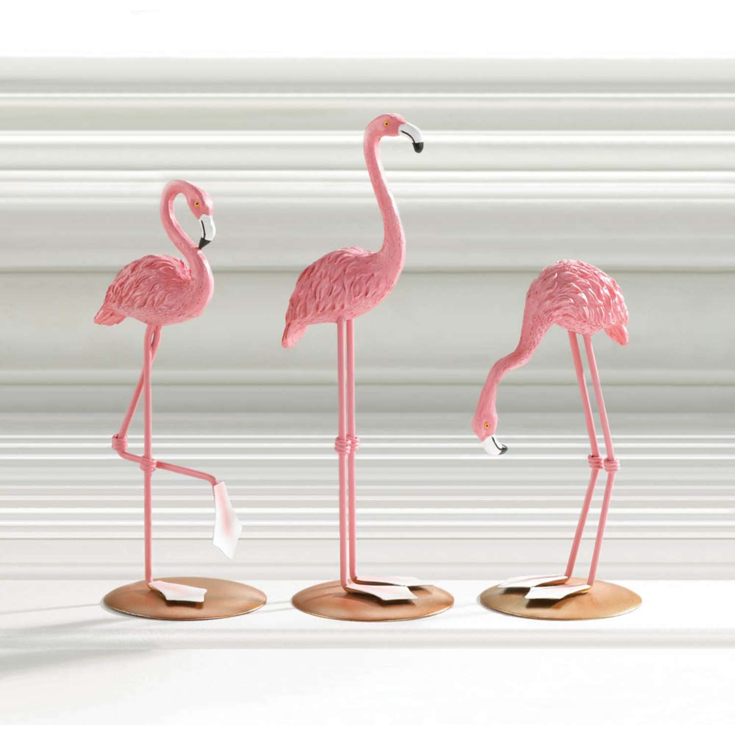  Accent Plus 8.25 In. H X 2.75 In. W X 3.25 In. L Pink Flamingo Poly Resin Decorative Figurines