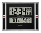  La Crosse Technology 11 In. L X 1.10 In. W Indoor And Outdoor Contemporary Digital Atomic Wall Clock
