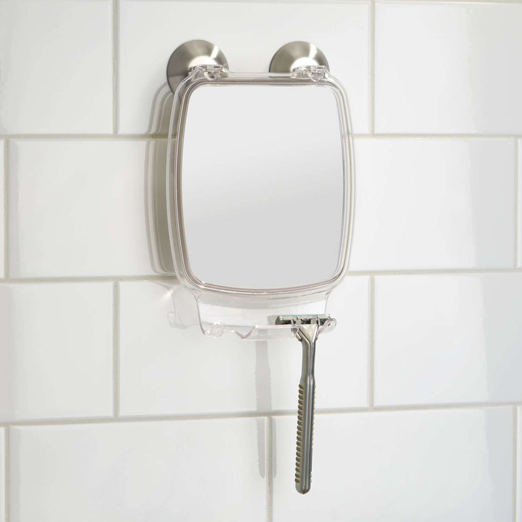  IDesign 10.2 In. H X 2.3 In. W Silver Plastic Rectangular Wall Mirror