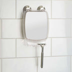  IDesign 10.2 In. H X 2.3 In. W Silver Plastic Rectangular Wall Mirror