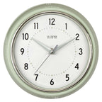  La Crosse Technology 9.5 In. L X 9.5 In. W Indoor Vintage Analog Wall Clock Glass/Plastic Green