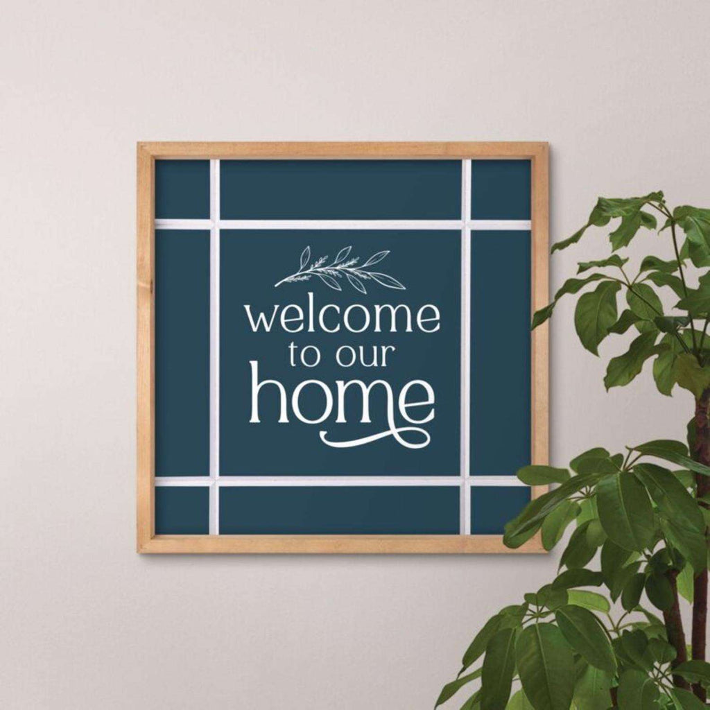  P. Graham Dunn 20.75 In. H X 2 In. W X 20.75 In. L Multicolor Wood Welcome To Our Home Wall Decor
