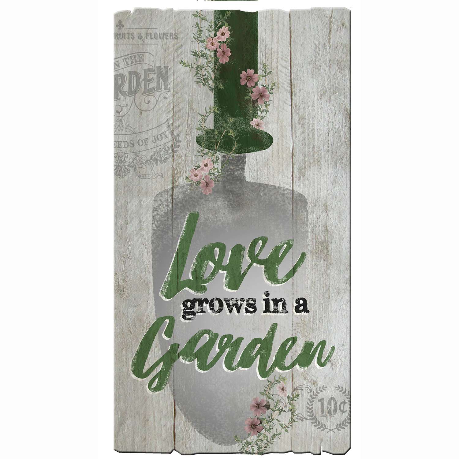  Oak Patch Gifts In The Garden 17 In. H X 1 In. W X 9 In. L Multicolored Wood Wall Art