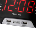  Westclox 1.4 In. Black USB Clock Radio Digital Plug-In