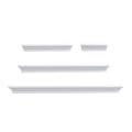  Melannco 5.12 In. H X 24.61 In. W X 4.33 In. L White Wood Ledge Shelf Set