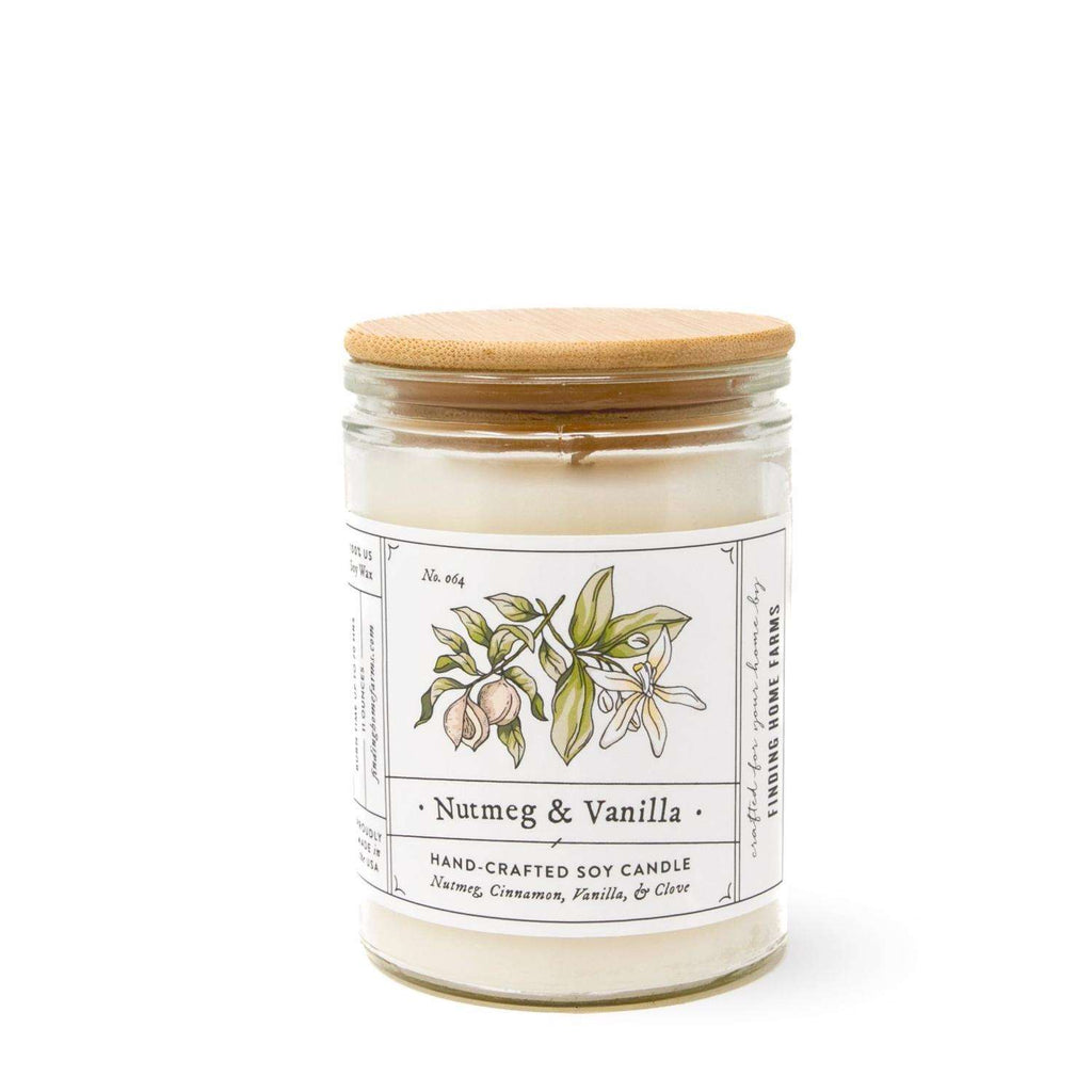  Finding Home Farms White Nutmeg & Vanilla Scent Candle 11 Oz
