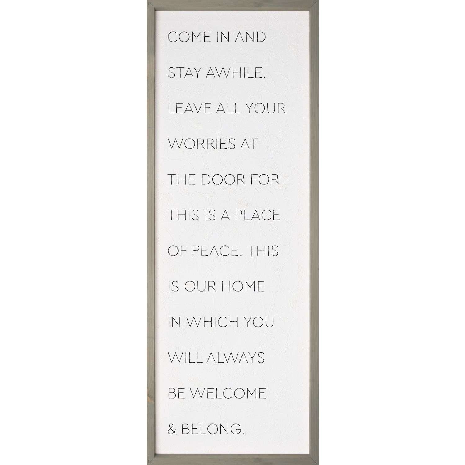  P. Graham Dunn 45.625 In. H X 2 In. W X 16.62 In. L Gray/White Wood Framed And Textured