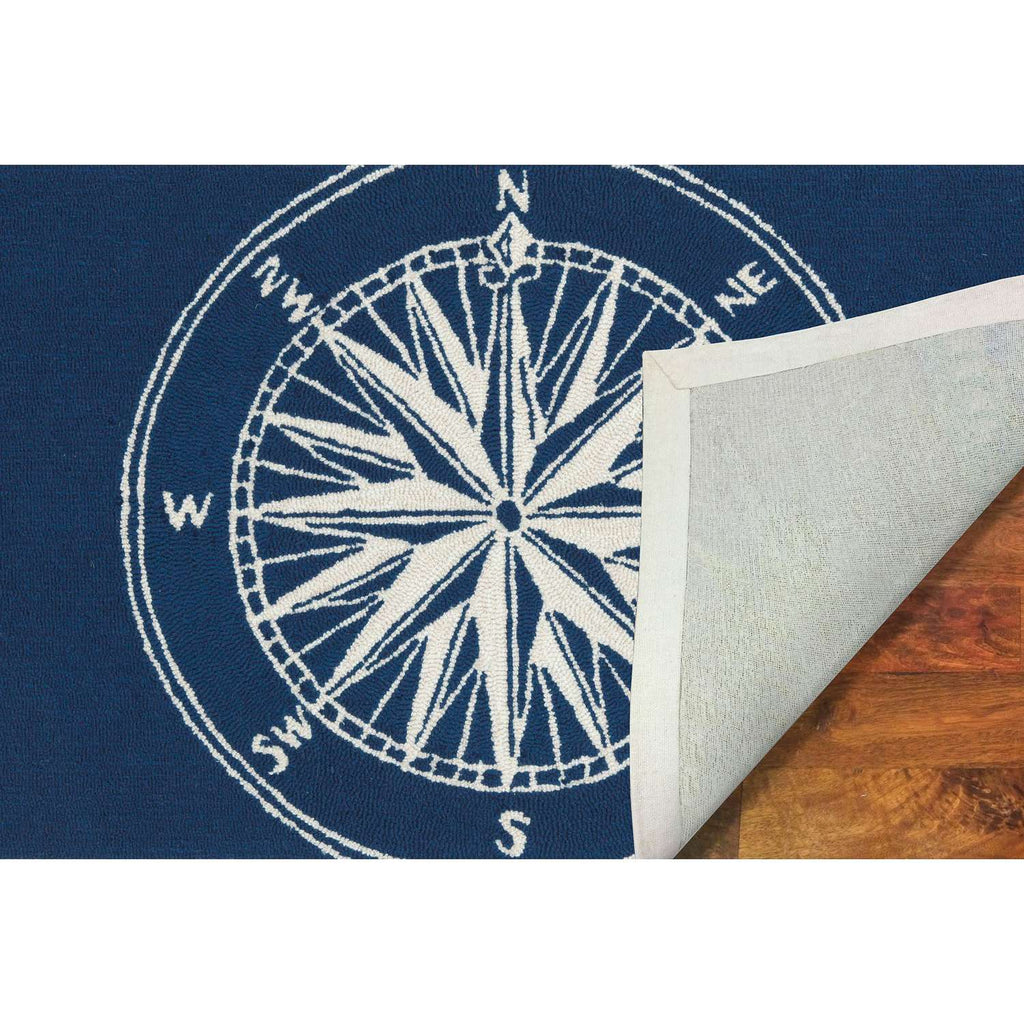  Liora Manne Frontporch 3.5 Ft. W X 5.5 Ft. L Navy Blue Traditional Polyester Rug