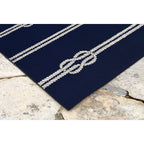  Liora Manne Capri 3.5 Ft. W X 5.5 Ft. L Navy Blue Casual Polyester Accent Rug