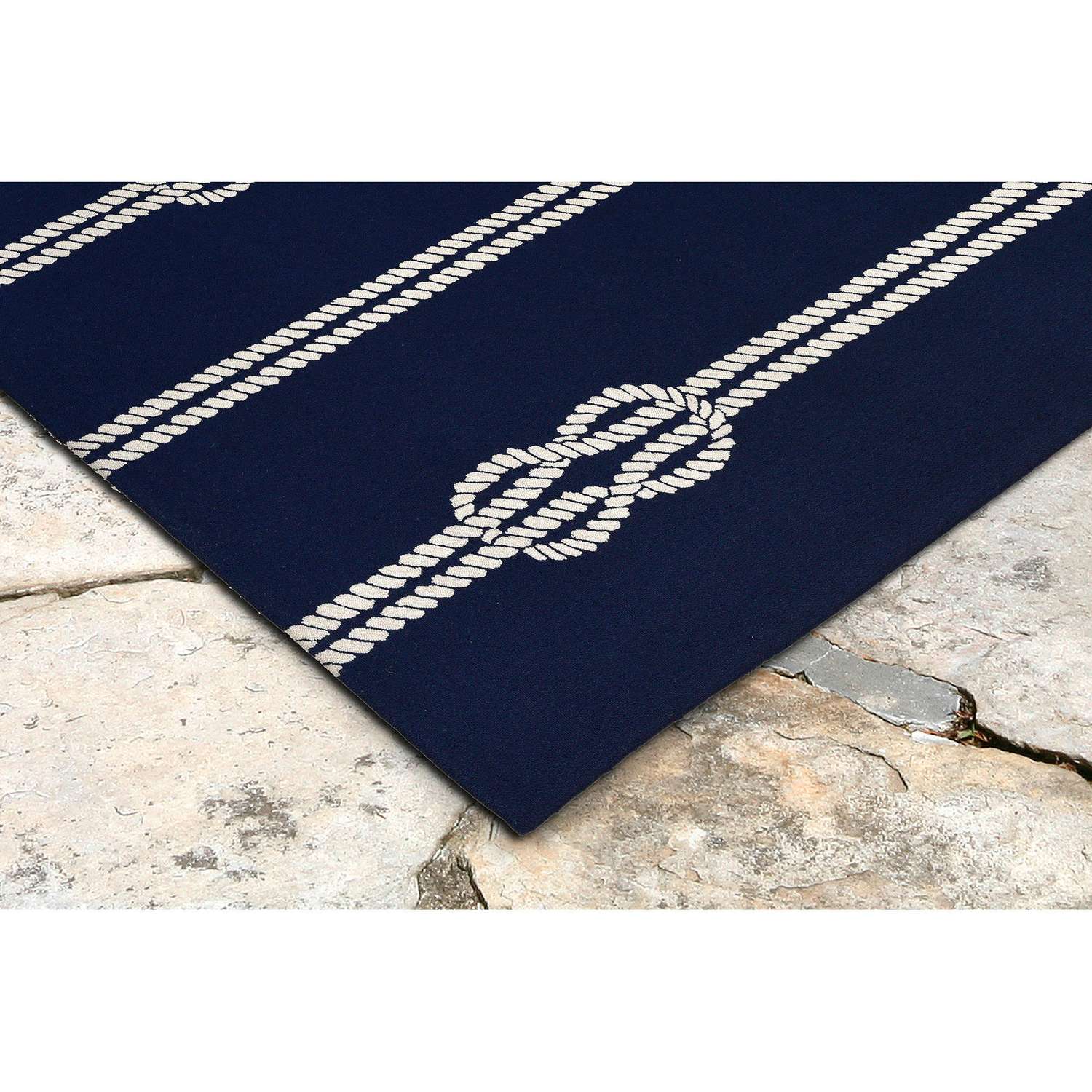  Liora Manne Capri 3.5 Ft. W X 5.5 Ft. L Navy Blue Casual Polyester Accent Rug