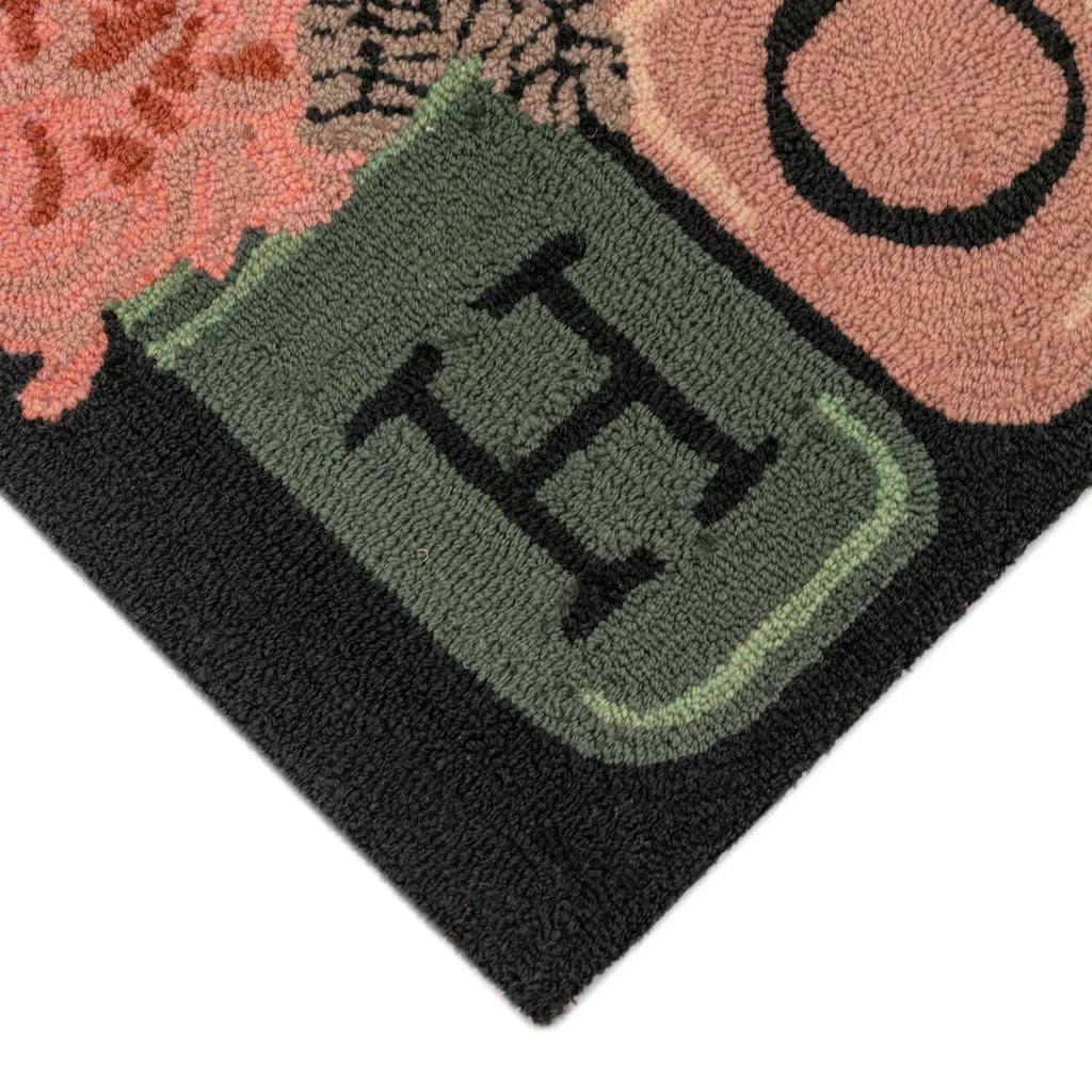  Liora Manne Frontporch 1.67 In. W X 2.5 In. L Black Holiday Home Acrylic/Polyester Rug