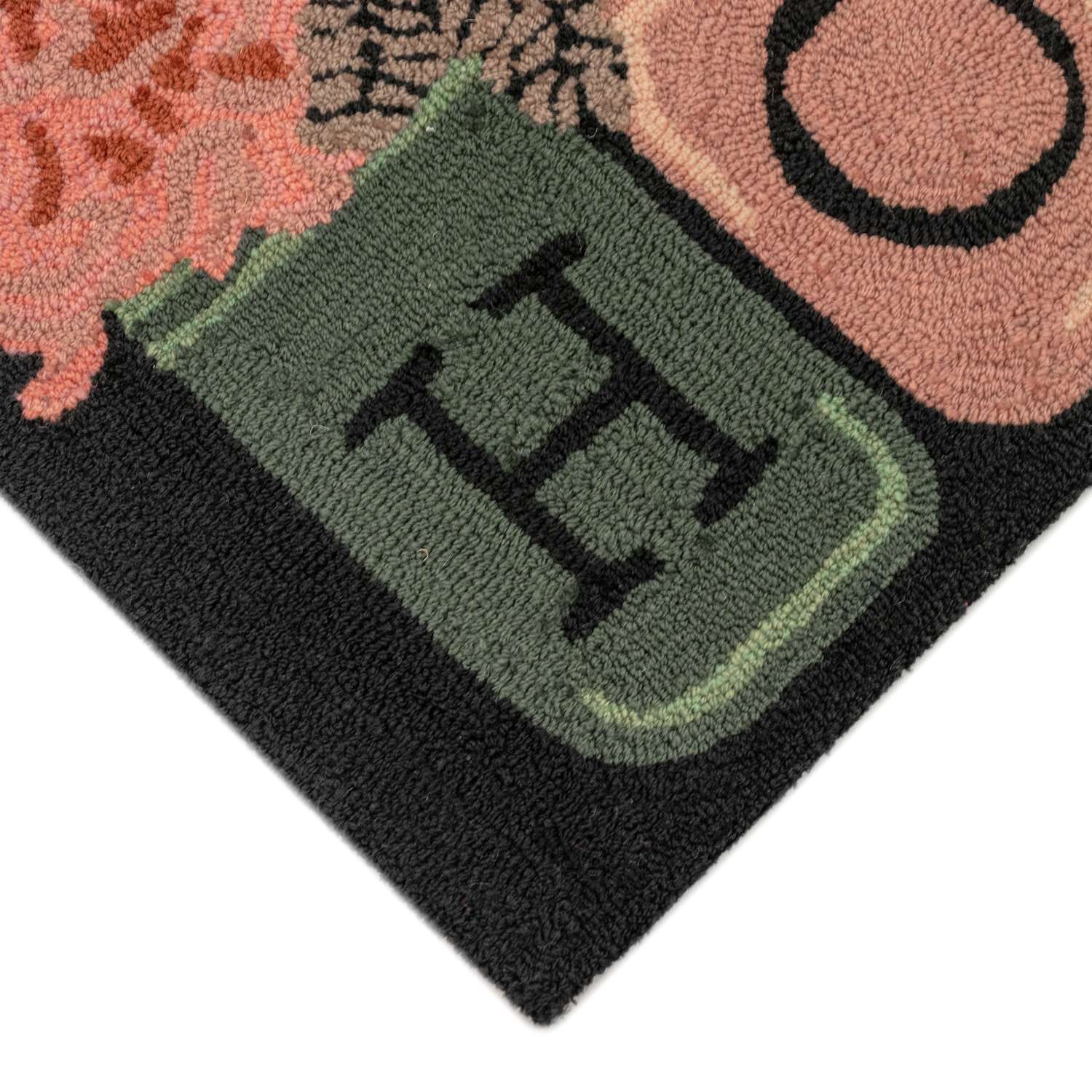  Liora Manne Frontporch 1.67 In. W X 2.5 In. L Black Holiday Home Acrylic/Polyester Rug