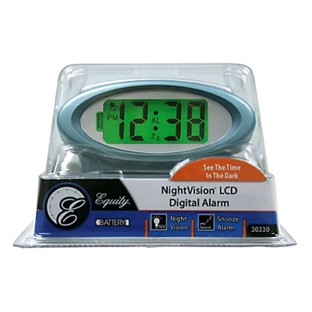  La Crosse Technology Equity 4.75 In. Blue Alarm Clock Digital Battery Operated