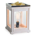  Candle Warmers 8.8 In. H X 5.8 In. W X 5.8 In. L White Glass/Wood Weathered Illumination Fragrance W