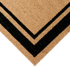 Liora Manne Natura 2 In. W X 3 In. L Black/Natural Novelty Coir Door Mat