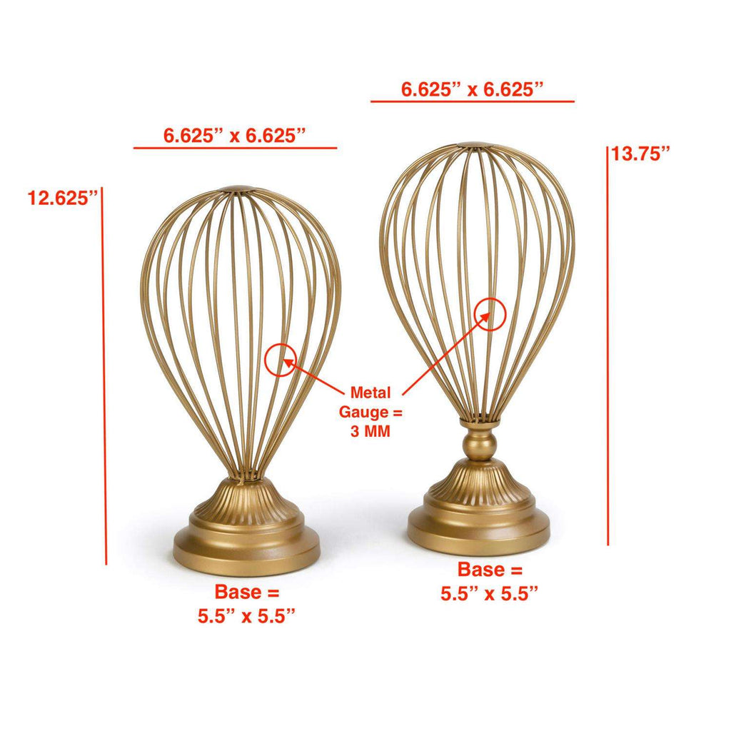  Tripar 13.8 In. H X 6.63 In. W X 6.63 In. L Matte Gold Metal Hat Stand