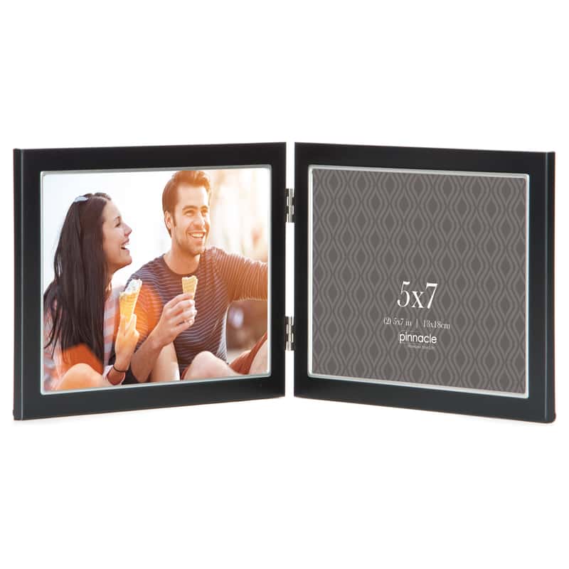  Pinnacle Matte Black/Silver Metal Picture Frame 5.9 In. H X 15.9 In. W