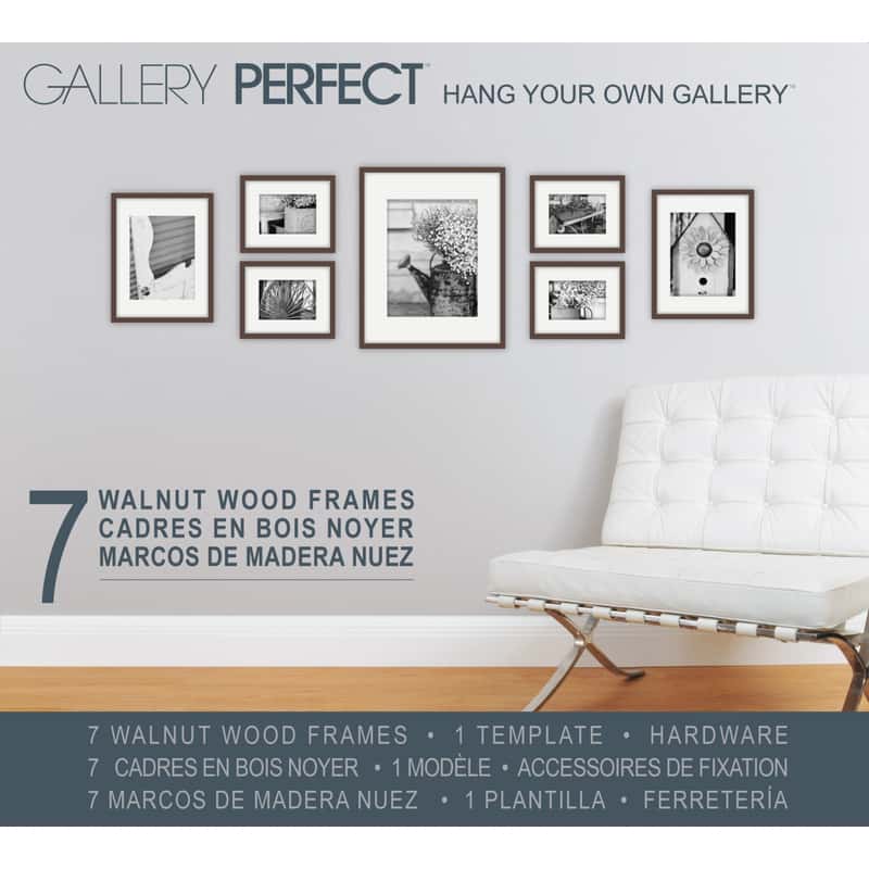  Gallery Solutions Walnut Brown Wood Picture Frame Gallery