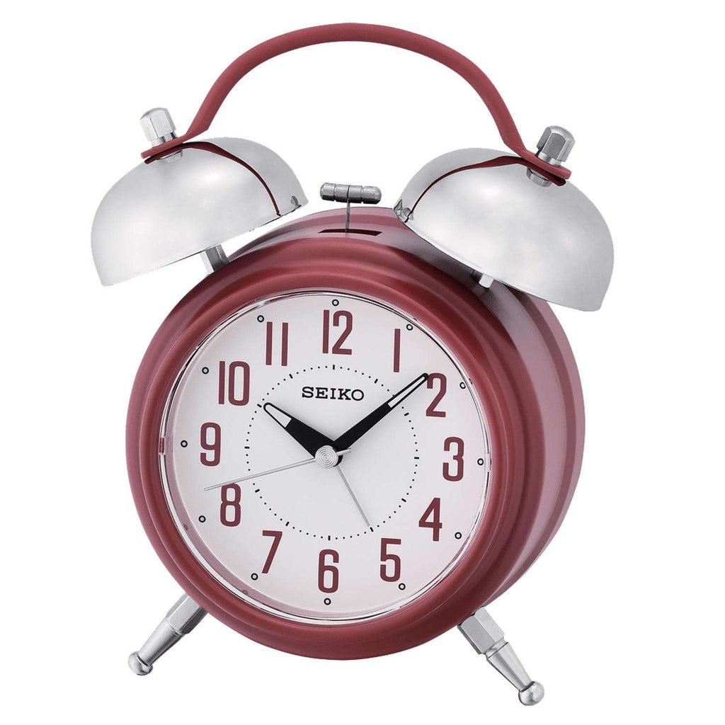  Seiko 5.5 In. Red Alarm Clock Analog Battery Operated