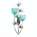  Gallery Of Light 14.25 In. H X 5.75 In. W X 6 In. L Peacock Flowers Glass/Iron Wall Sconce