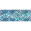  Simple Space 21 In. W X 54 In. L Blue/Green Ikat Accent Rug