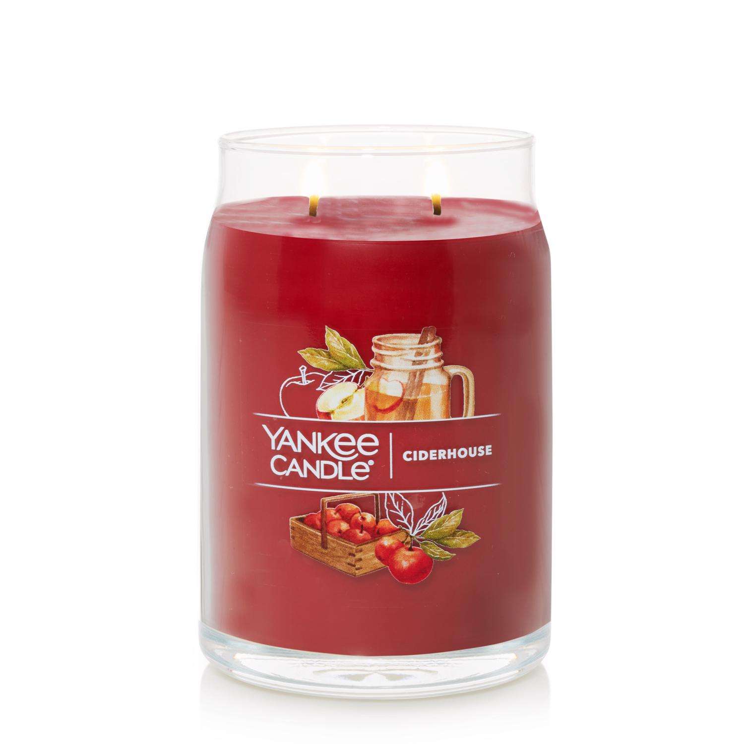  Yankee Candle Signature Red Cider House Scent Candle Jar 20 Oz