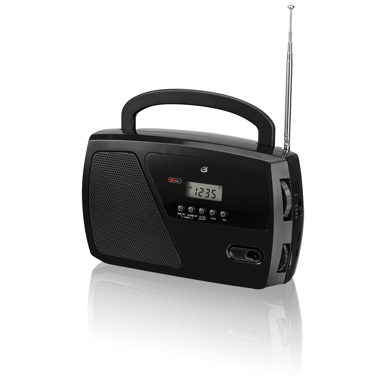  GPX Black AM/FM Clock Radio Digital Plug-In