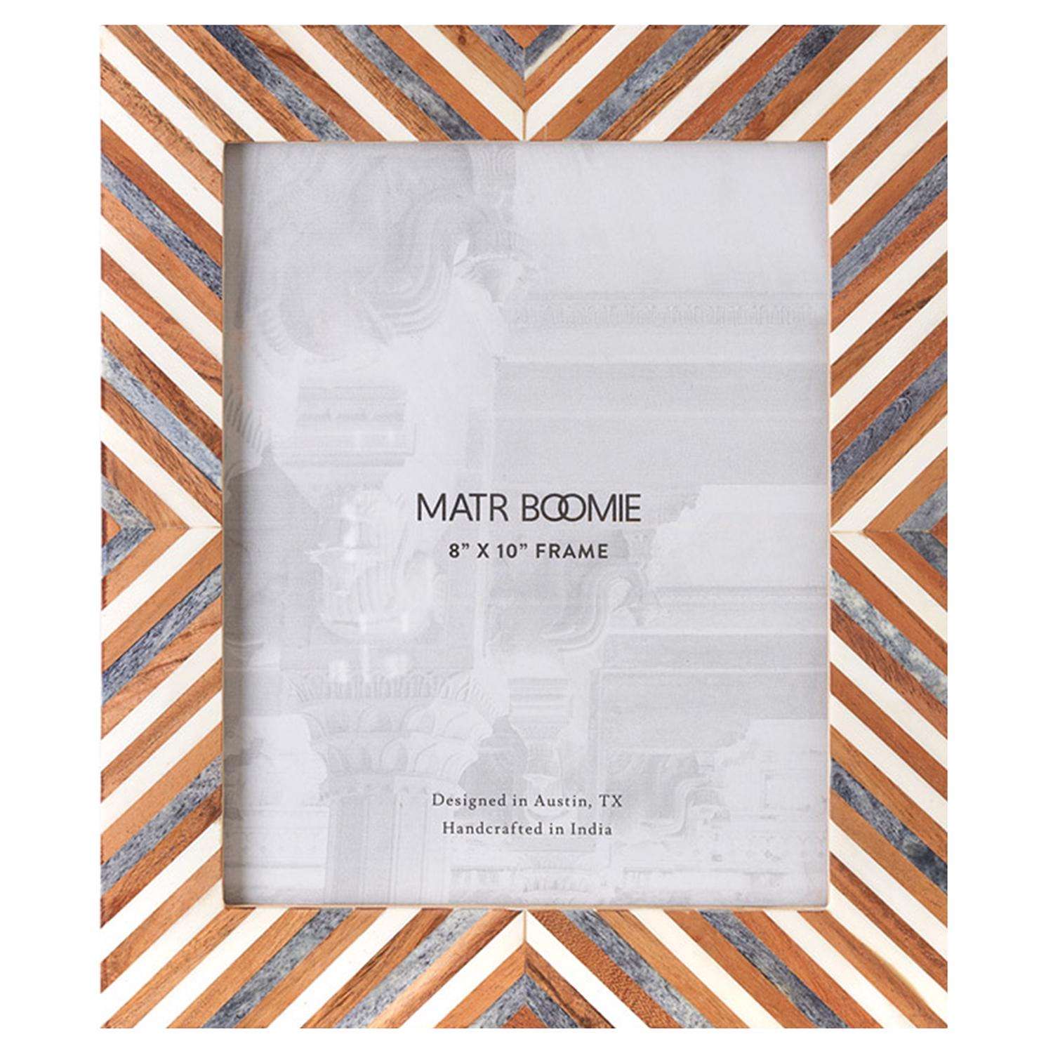  Matr Boomie Brown/White Wood Picture Frame 0.75 In. H X 10.5 In. W