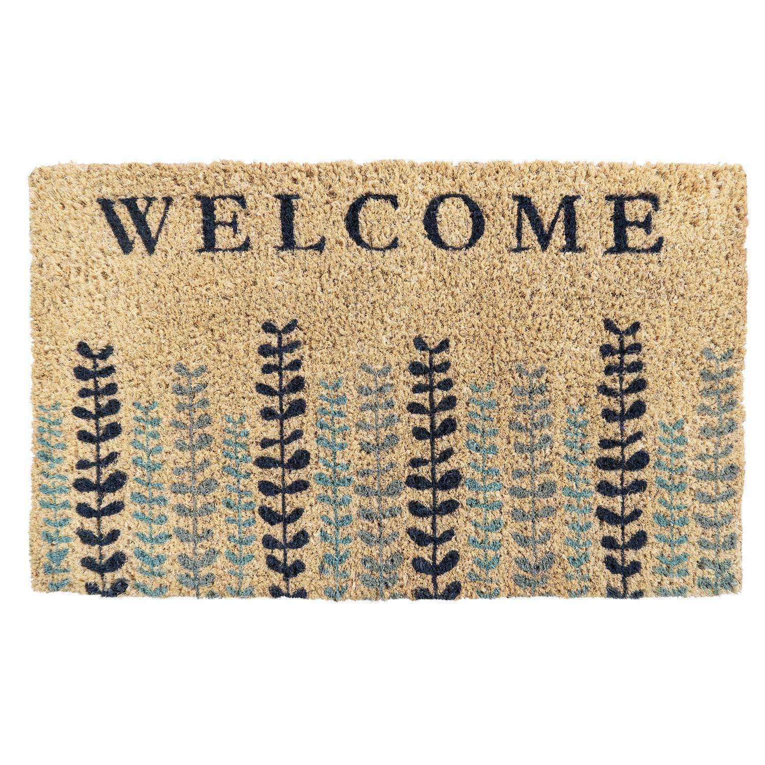  Entryways 30 In. W X 18 In. L Blue Eucalyptus Coir Door Mat
