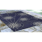  Liora Manne Frontporch 3.5 Ft. W X 5.5 Ft. L Navy Blue Traditional Polyester Rug
