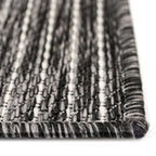  Liora Manne 4.83 Ft. W X 7.5 Ft. L Black Texture Stripe Polypropylene Rug