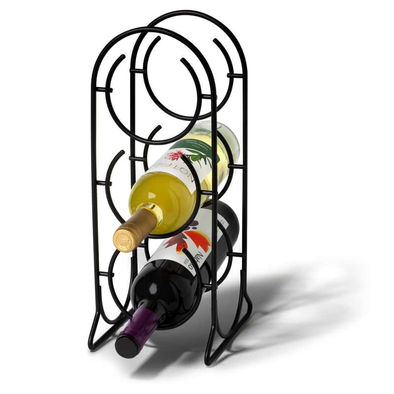  Spectrum 14.8 In. H X 5.8 In. W X 6.8 In. L Black Steel Wine Rack
