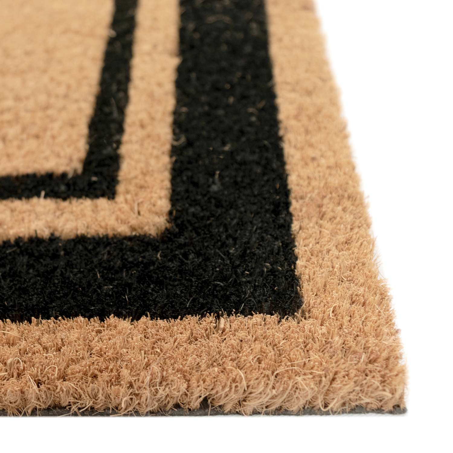  Liora Manne Natura 2 In. W X 3 In. L Black/Natural Novelty Coir Door Mat