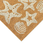  Liora Manne Natura 2 W X 3 L Natural/White Shells Coir Door Mat