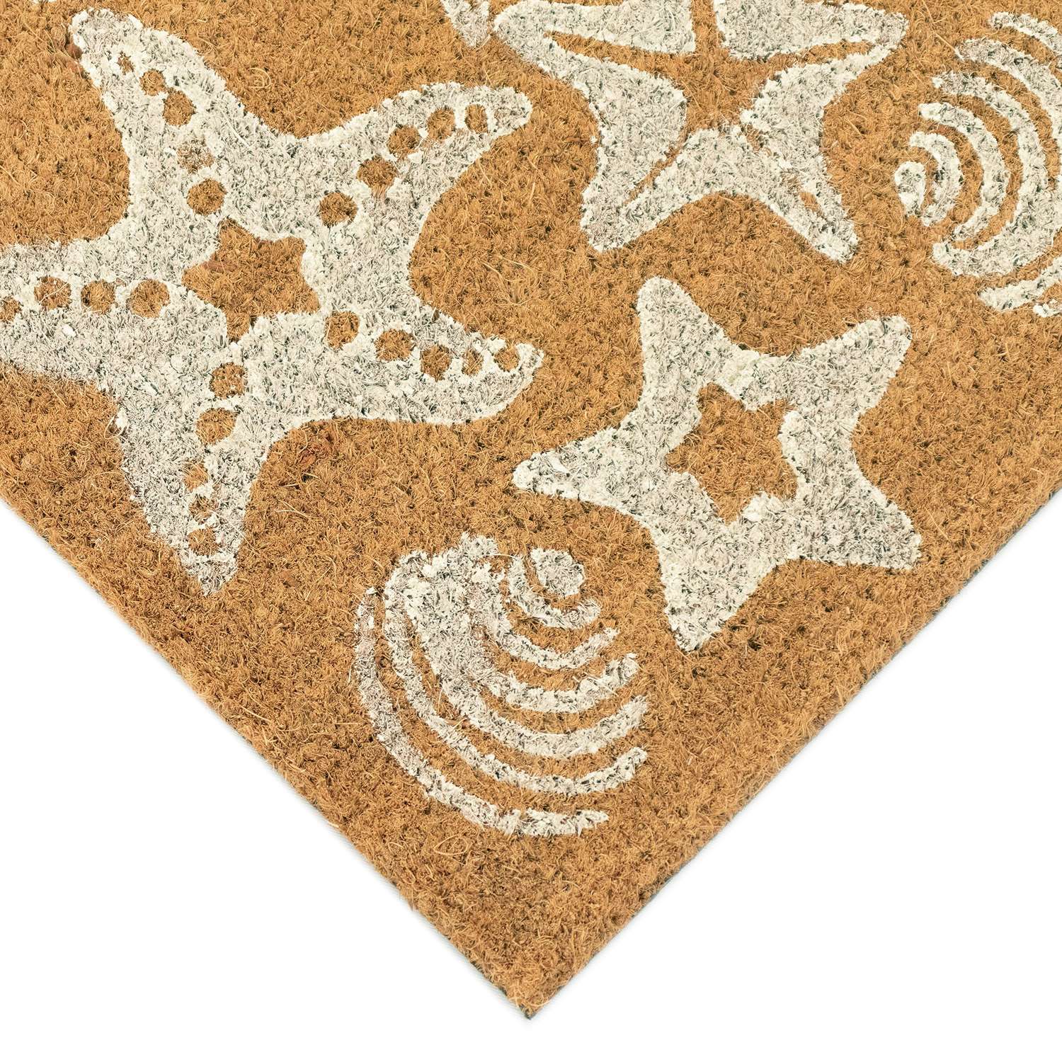  Liora Manne Natura 2 W X 3 L Natural/White Shells Coir Door Mat