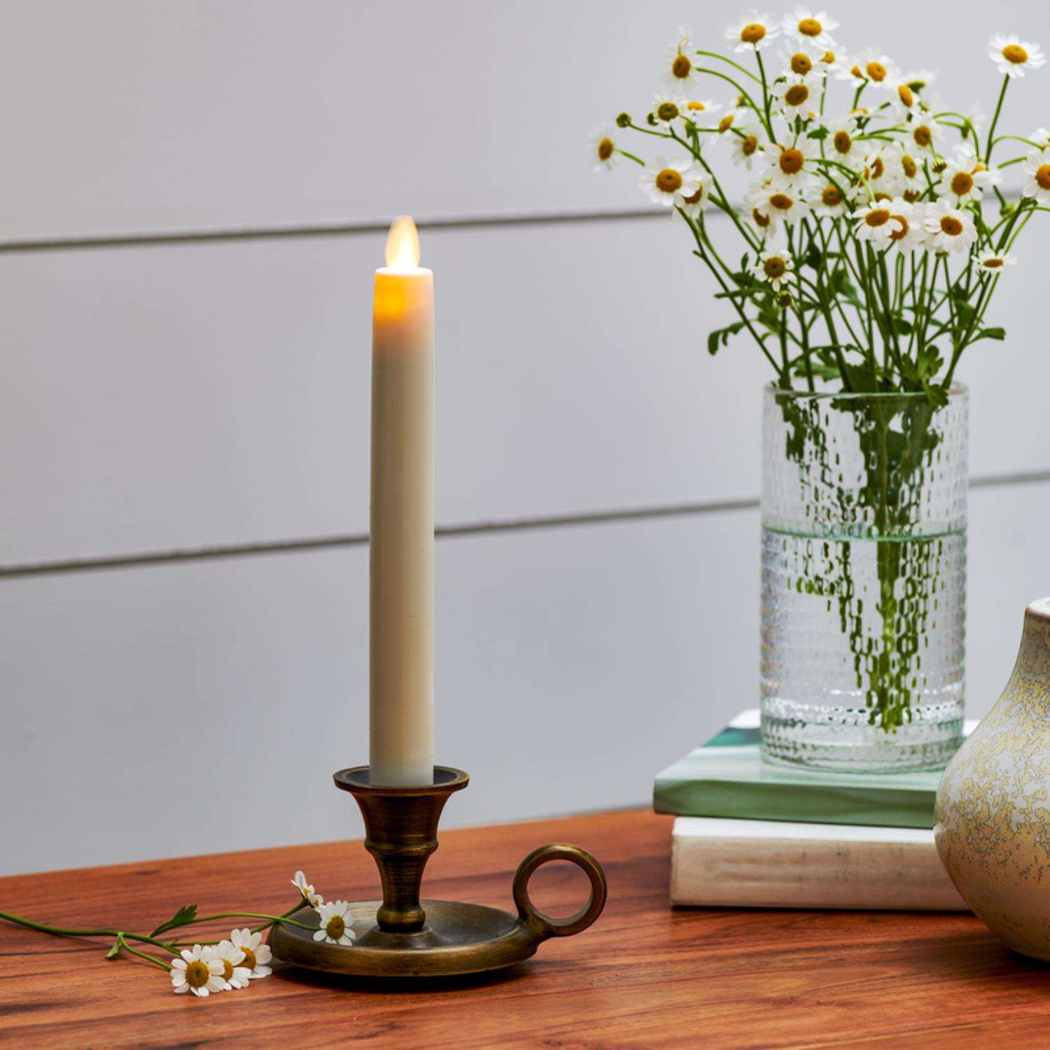 Matchless Darice Ivory Unscented Scent Taper Flameless Flickering Candle 1 Oz