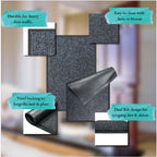  Sports Licensing Solutions 18 In. W X 28 In. L Black Ribbed Polypropylene Utility Mat