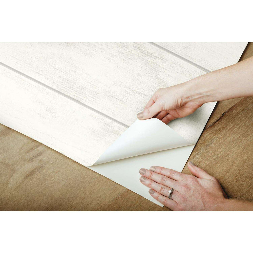  Magnolia Home By Joanna Gaines Premium Peel & Stick .014 In. H X 20.5 In. W X 240 In. L Shiplap Whit